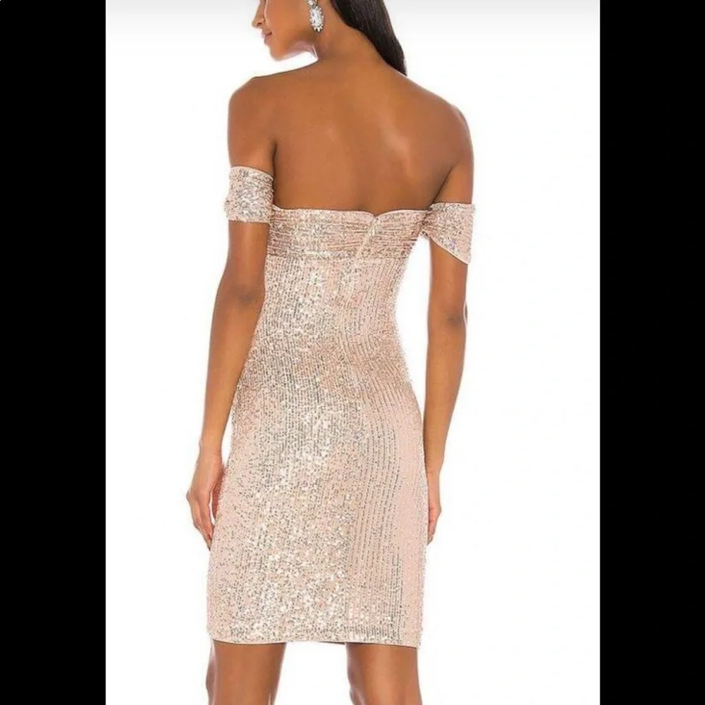 NWT majorelle revolve Lagos champagne sequin dress size small - Picture 2 of 3